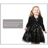 Little Girls' Knit Long Sleeve Button Closure Bolero Cardigan Shrug