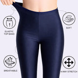 Girls Shiny High Waisted Leggings – Dance & Gymnastics Stretch Tights