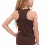 Girls' Soft Solid Cotton Blend Racerback Tank Top
