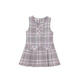 Toddler Girls' Long Sleeve Fashion Plaid Dress