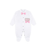 Newborn Baby 4-Piece Cotton Jeweled Layette Gift Set