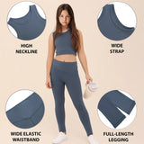 Girls Athletic Crop Top & Legging Set