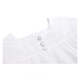 Toddler Cotton Floral Embroidered Short Sleeve Dress