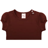 Baby Cotton Puff Sleeve Basic Crewneck T-Shirt
