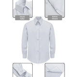 Boys' Button Down Shirt Solid Long Sleeve Dress Shirt