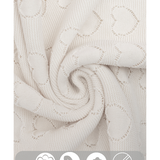 Baby Girl Cotton Knit Heart Receiving Blanket