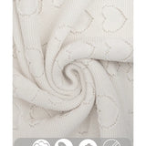 Baby Girl Cotton Knit Heart Receiving Blanket