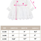 Baby Girls Lace Baptism Dress Christening with Matching Headband