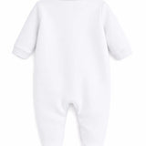 Baby Boy Tuxedo Romper Suit | Bow Tie & Necktie | 100% Cotton Footed Coverall