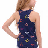 Girls' Soft Solid Cotton Blend Racerback Tank Top