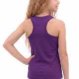Girls' Soft Solid Cotton Blend Racerback Tank Top