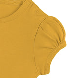 Baby Cotton Puff Sleeve Basic Crewneck T-Shirt