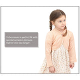 Little Girls' Knit Long Sleeve Button Closure Bolero Cardigan Shrug