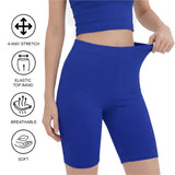 Girls' Soft Stretch Bike Shorts | Elastic Waist | Cotton Blend | Toddler & Kids Sizes 2T–12Y