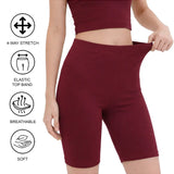 Girls' Soft Stretch Bike Shorts | Elastic Waist | Cotton Blend | Toddler & Kids Sizes 2T–12Y