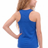 Girls' Soft Solid Cotton Blend Racerback Tank Top