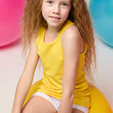 Girls' Soft Solid Cotton Blend Racerback Tank Top