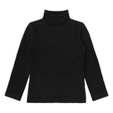 Girls' Basic Long Sleeve Turtleneck Cotton T-Shirt