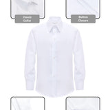 Boys' Button Down Shirt Solid Long Sleeve Dress Shirt