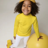 Toddler Cotton Long Sleeve Basic Mock-Neck T-Shirt