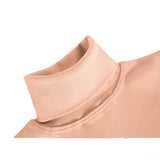 Toddler Cotton Long Sleeve Solid Turtleneck T-Shirt