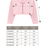 Baby Girls' Knit Long Sleeve Sweater, Bowknot Closure Bolero Cardigan