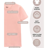 Girls' Basic Short Sleeve Round Neck Cotton T-Shirt