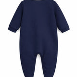 Baby Boy Tuxedo Romper Suit | Bow Tie & Necktie | 100% Cotton Footed Coverall