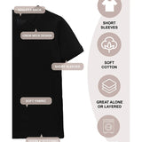 Girls' Basic Short Sleeve Round Neck Cotton T-Shirt