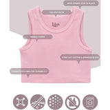 Girls 2-Pack Basic Cropped Tank Top