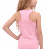 Girls' Soft Solid Cotton Blend Racerback Tank Top