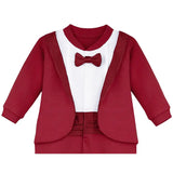 Baby Boy Footie Tuxedo Outfit with Bow Tie for Christmas Holidays - The Perfect Gentleman Look