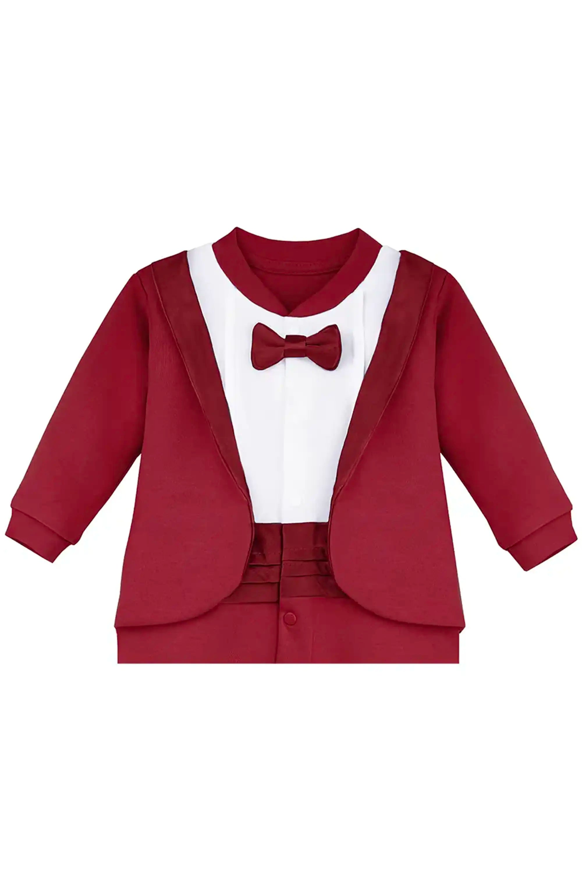 Baby Boy Bow-Tied Tuxedo Footie Lilax Shop1