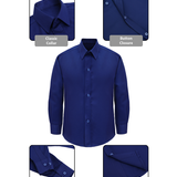 Lilax Boys' Button Down Shirt Solid Long Sleeve Dress Shirt