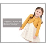 Little Girls' Knit Long Sleeve Button Closure Bolero Cardigan Shrug