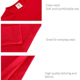 Lilax Girls' Basic Long Sleeve Round Neck Cotton T-Shirt