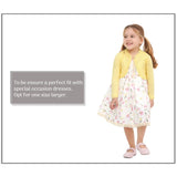 Little Girls' Knit Long Sleeve Button Closure Bolero Cardigan Shrug