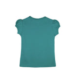 Girls' Basic Cotton T-Shirt  Short Puff Sleeve Crewneck / Toddler