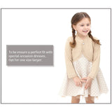 Little Girls' Knit Long Sleeve Button Closure Bolero Cardigan Shrug