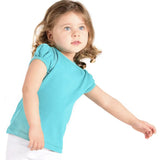 Baby Cotton Basic Puff Sleeve Solid T-Shirt