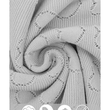 Baby Girl Cotton Knit Heart Receiving Blanket