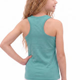 Girls' Soft Solid Cotton Blend Racerback Tank Top