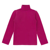 Girls' Basic Long Sleeve Turtleneck Cotton T-Shirt