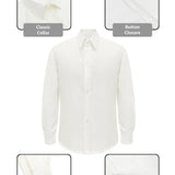 Boys' Button Down Shirt Solid Long Sleeve Dress Shirt