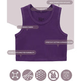 Girls 2-Pack Basic Cropped Tank Top