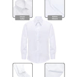 Boys' Button Down Shirt Solid Long Sleeve Dress Shirt