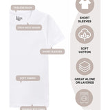 Girls' Basic Short Sleeve Round Neck Cotton T-Shirt