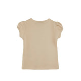 Girls' Basic Cotton T-Shirt  Short Puff Sleeve Crewneck / Toddler