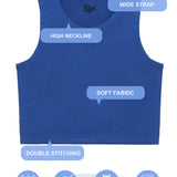 Girls' Double Lined Sleeveless Basic Crop Tank Top