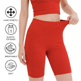 Girls' Soft Stretch Bike Shorts | Elastic Waist | Cotton Blend | Toddler & Kids Sizes 2T–12Y